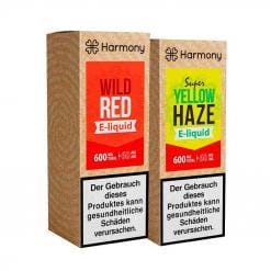 Harmony CBD Liquid 600mg in 2 Sorten: Wild Red und Yellow Haze. In 10ml Flasche