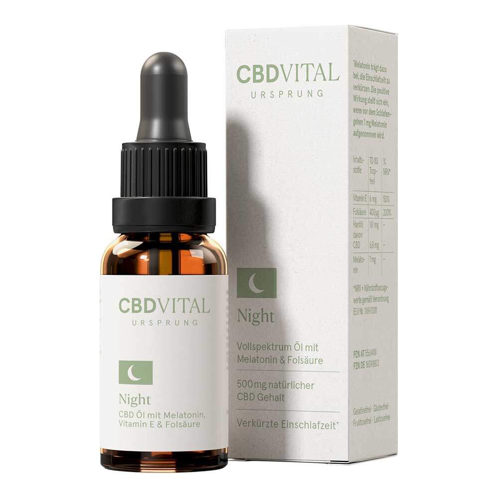 CBDVital CBD Öl Ursprung Night mit 5% CBD, 20ml Flasche