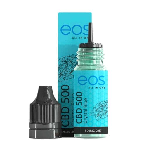 eos E-Liquid mit 500 mg CBD Crystal Blue