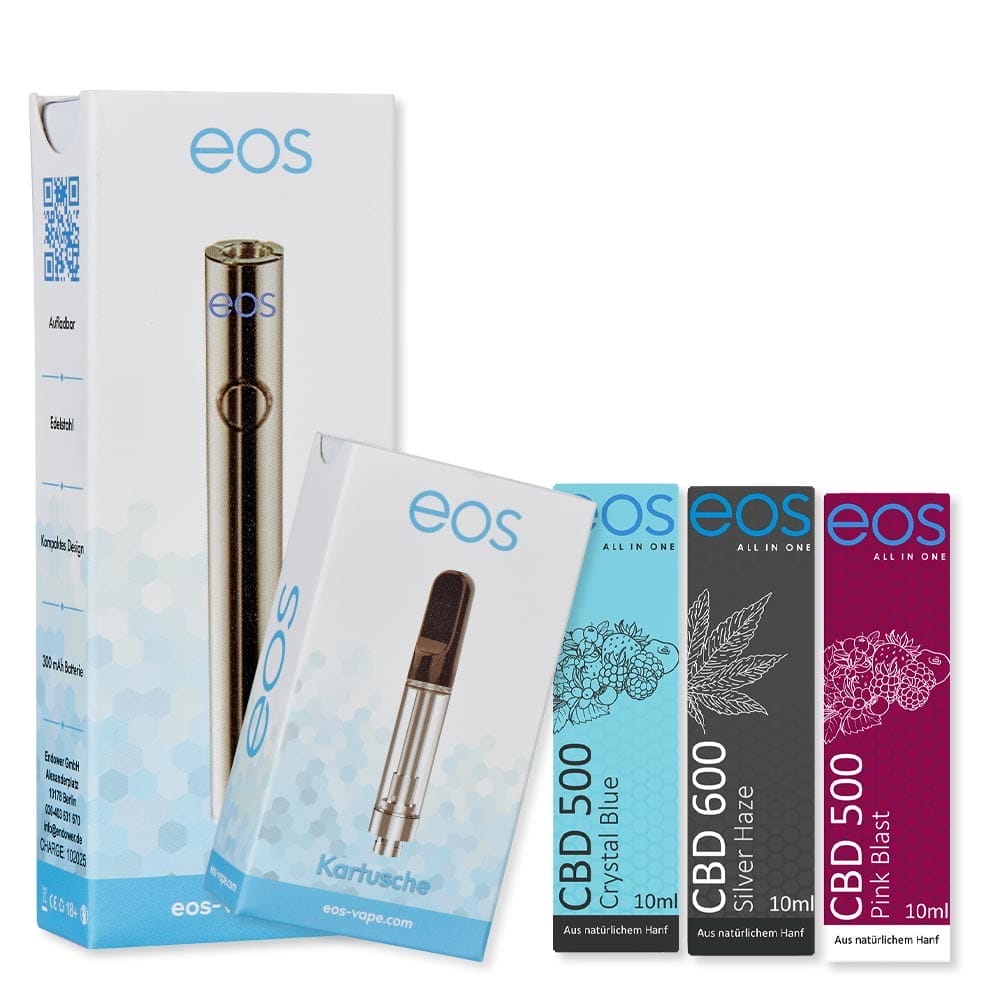 eos Starterset: Vape Pen & Kartusche + 1 CBD Liquid