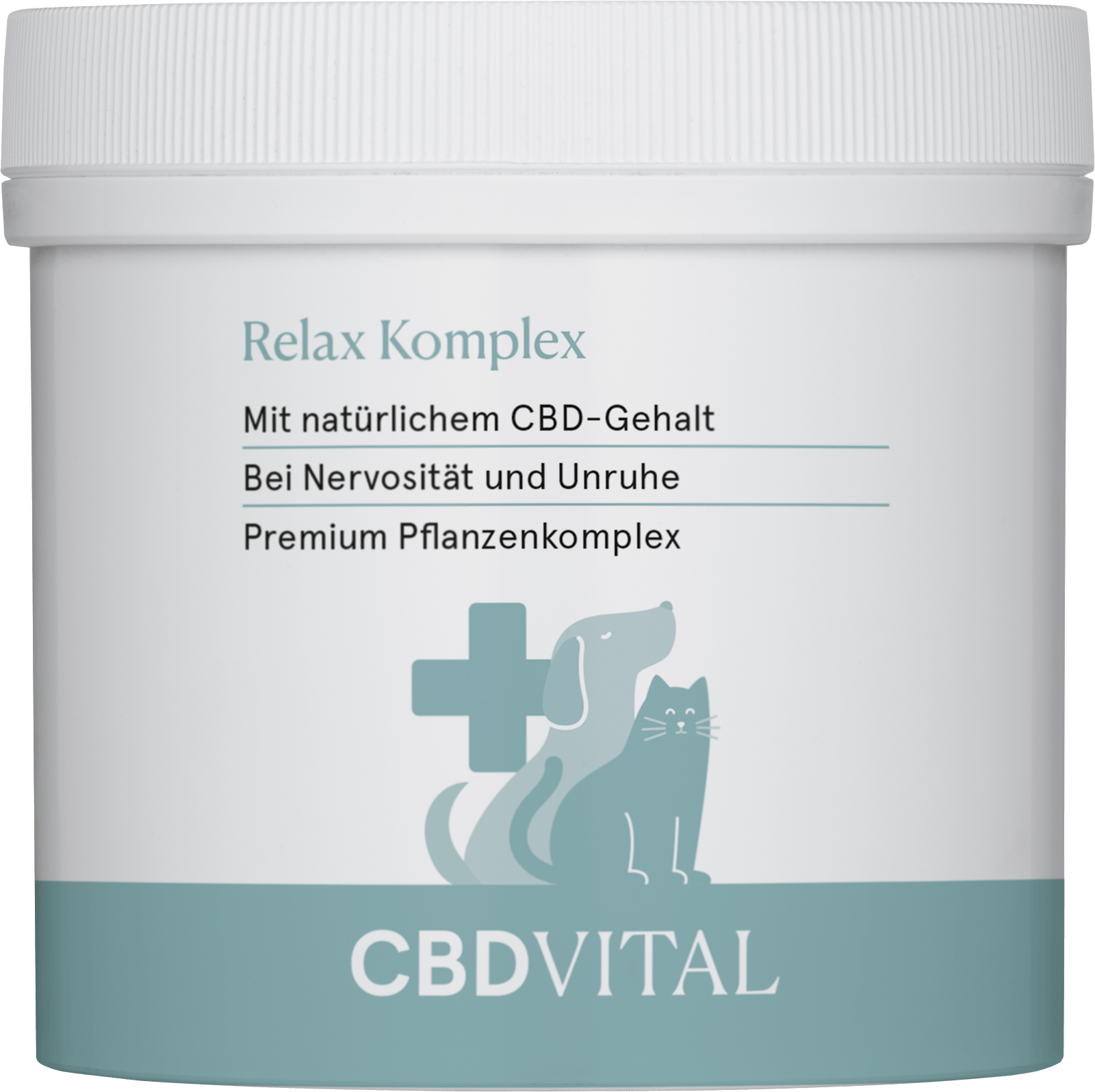CBDVital Relaxkomplex Vet für Tiere Ergänzungsfuttermittel mit 200mg natürlichem CBD 100g Dose