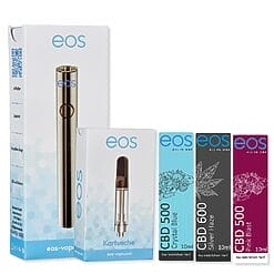 eos Starterset: Vape Pen & Kartusche + 3 CBD Liquids