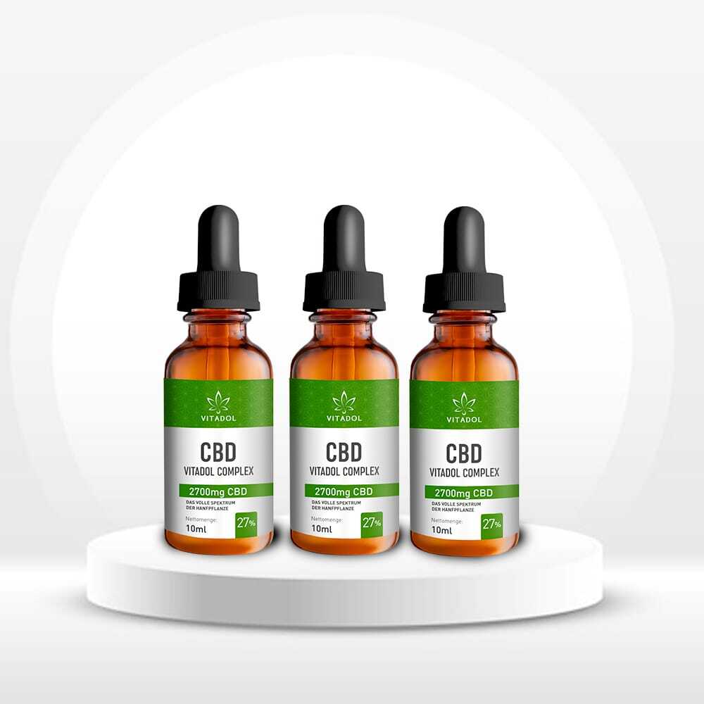 3 x Vitadol Complex CBD Öl Tropfen 27% 10ml Flasche